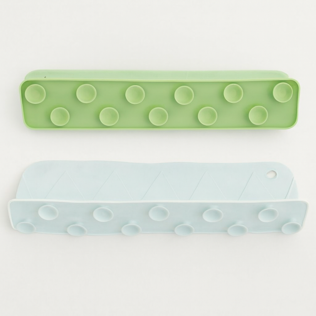 Silicone Sink Splash Guard With Suction For Kitchen And Bathroom Flexible Water Splash Stopper (Random Color)