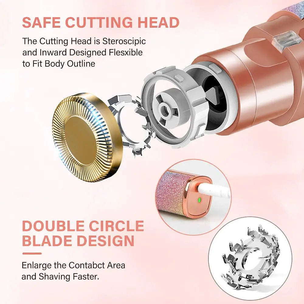 2-in-1 Eyebrow Trimmer & Facial Hair Remover – Painless & Portable