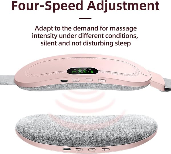 Heating Pad Women Period Pain Cramp Relief Belt Portable Menstrual Heating Pad With 3 Heat Levels And 4 Modes Electric Belt Massage (Random Color)